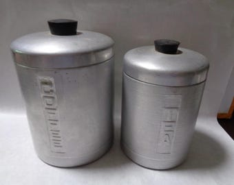 Copied - Metasco Aluminum Canister Set with Lids - Set Of 2