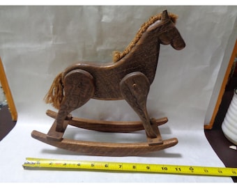 Toy Wooden Rocking Horse - 10" Tall - 11" Long Runners