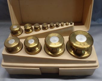 Ohaus Brass Metric Calibration Weight Set with Case