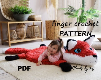 Fox Rug Pattern | Finger Crochet | PDF | Black Friday