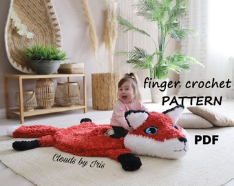 Fox Rug Pattern | Finger Crochet Pattern | PDF | Black Friday