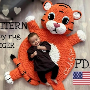 Babydecke TIGER | Finger Häkelanleitung Herstellung mit LOOP Garn
