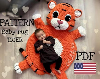 PATRÓN de crochet para bebé TIGRE / confección con hilo LOOP