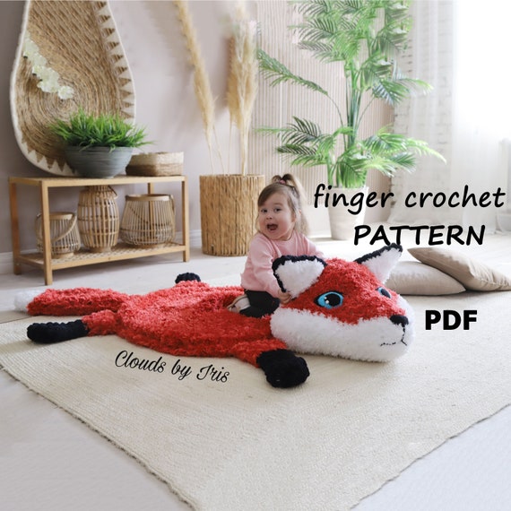 Fox Rug Pattern | Finger Crochet Pattern | PDF | Black Friday