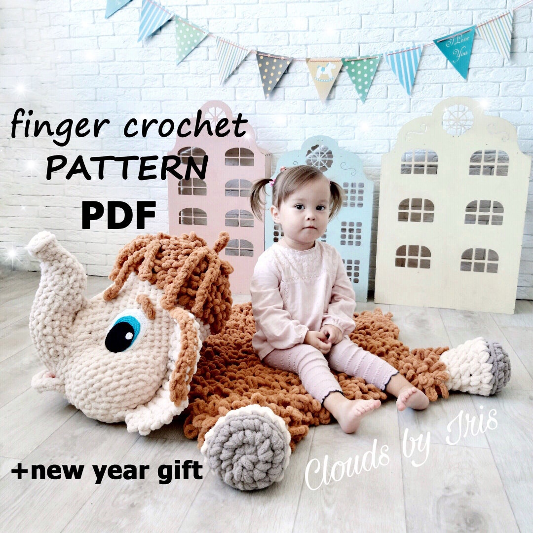 Soft Baby Rug mammoth Tim Finger Crochet Pattern Gift Etsy