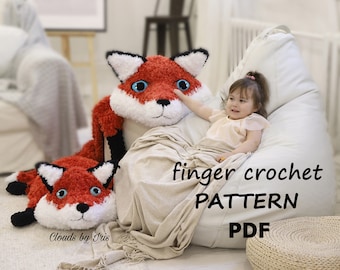 Fox Rug Pattern | Finger Crochet Pattern | PDF | Black Friday