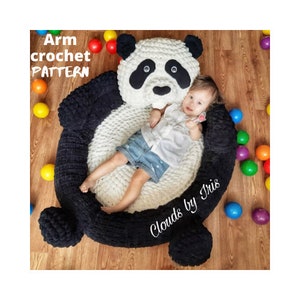 Finger Crochet Pattern pool and mat Panda “Chan LI” | gift idea | loop yarn | black friday