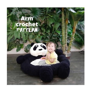 Finger Crochet Pattern  pool or mat Panda “Chan LI” | gift idea | Black Friday