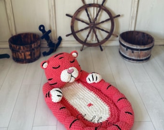 Finger Crochet pattern baby POOL “TIGER” | loop yarn | PDF |