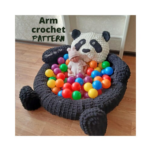 Finger Crochet Pattern pool and mat Panda “Chan LI” | gift idea | loop yarn | black friday