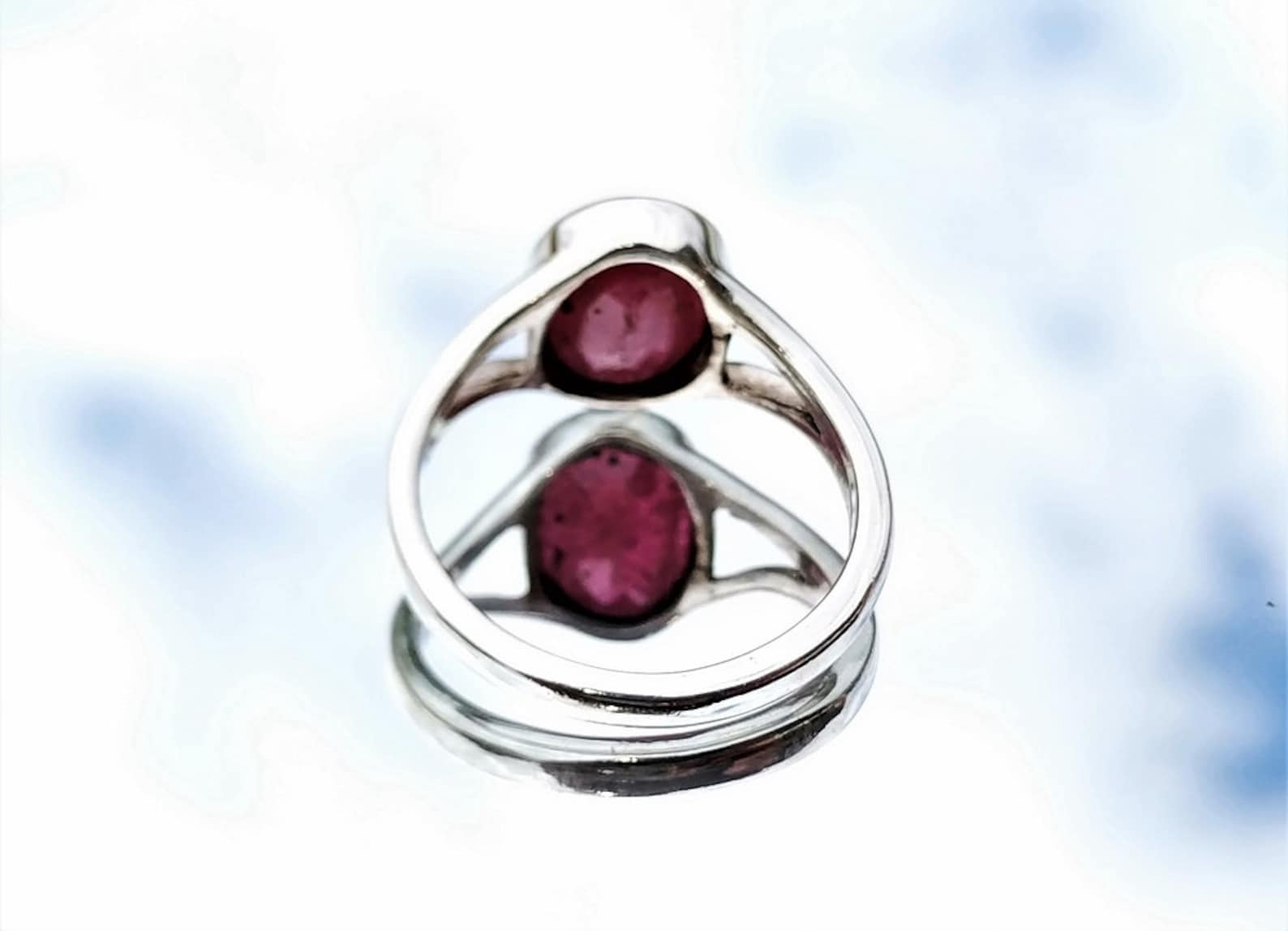 925 Sterling Silver Ring Natural Ruby Gemstone Ring For | Etsy