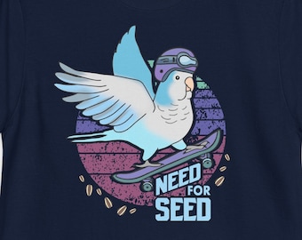 Need For Seed Bird Skating Birb Tee Shirt For Skateboarding Need For Seed Bird Skating Birb Tee Shirt For Skateboarding