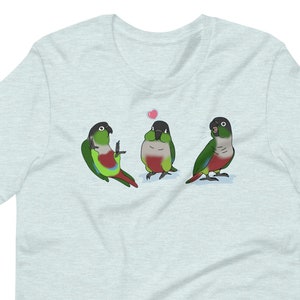 Green Cheeked Conure t-shirt, Birb Cute Tee, Conure Parrot Gift, Birb Merch, Kawaii Clothing, Cute Parrot Apparel