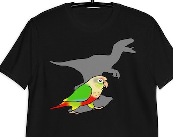 Pineapple Conure T-shirt: Funny Birb Dinosaur Shadow Tee