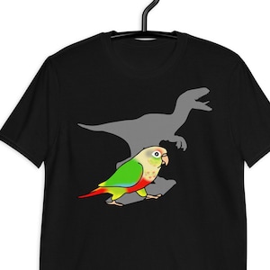Pineapple Conure T-shirt: Funny Birb Dinosaur Shadow Tee