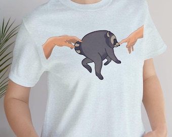 Michelangelo Creation of Adam with Jimothy The Raccoon T-Shirt