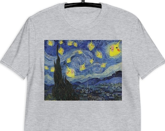 Screaming Cockatiel Starry Night T-Shirt  Parrot lover gift Cute parakeet Tee Funny Pet apparel Birb memes clothes