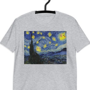 Screaming Cockatiel Starry Night T-Shirt  Parrot lover gift Cute parakeet Tee Funny Pet apparel Birb memes clothes