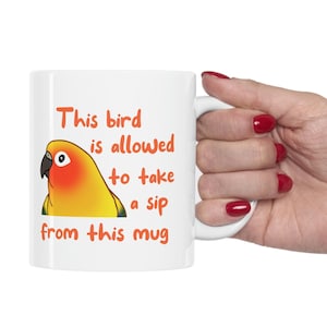 Funny Sun Conure Mug: Parrot Lover Gift