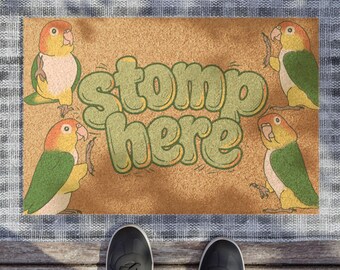Stomp Here White Bellied Caique Doormat