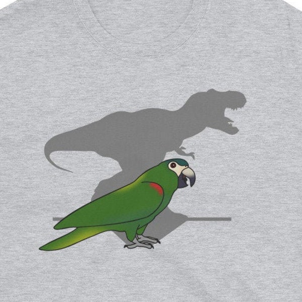 T-rex Hahn's Macaw T-Shirt, Funny parrot owner tee, Birb memes clothes, Bird lover apparel, Red shouldered macaw clothing