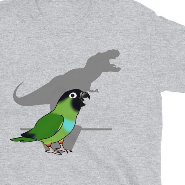 T-rex Nanday Conure T-Shirt, Funny Dinosaur Parrot Apparel, Bird lover Tee, Birb memes clothes, Nanday conure owner gift idea clothing