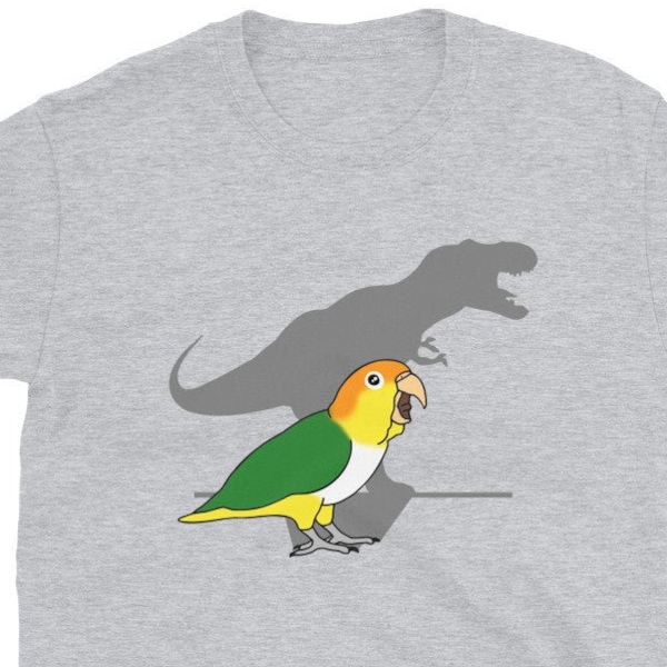 T-rex white bellied caique T-Shirt, Funny dinosaur parrot tee, Bird lover clothing, Birb memes clothes, Caique owner apparel gift idea