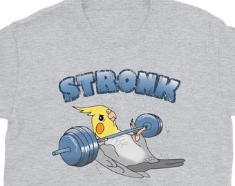Stronk Cockatiel Fitness T-shirt, Workout Cockatiel Owner Tee