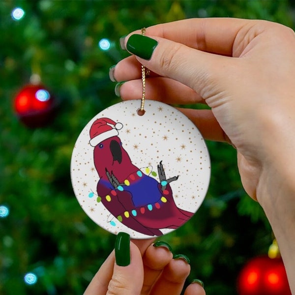 Antique parrot christmas ornament