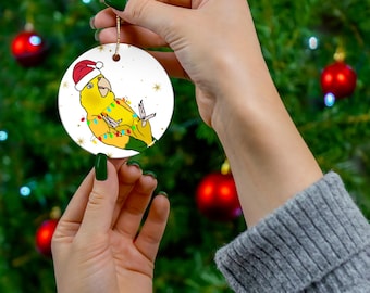 Golden Conure Ornament, Parrot Keepsake