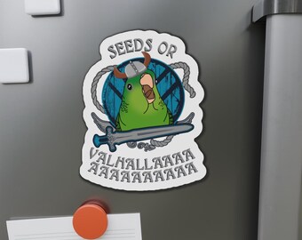 Seeds or Valhalla Green Lineolated Parakeet Magnet