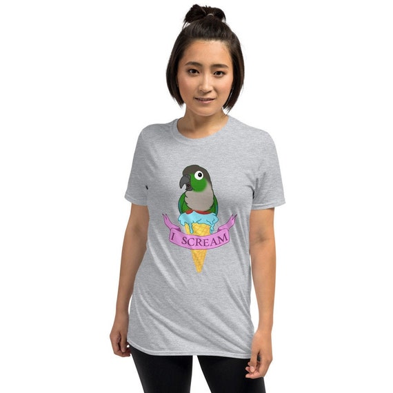 Screaming Green Cheek Conure T-Shirt Screaming Green Cheek Conure T-Shirt