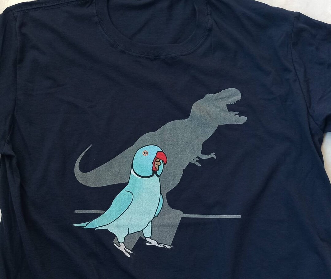 T rex Blue Indian Ringneck T shirt Parrot Lover Tee Birb Memes Clothes Bird Owner Clothing Ringneck Parakeet Shirt Etsy