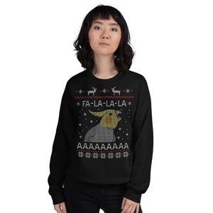 FA LA LA Ugly Christmas Cockatiel Sweatshirt,Parrot lover clothes, Birb memrch, Cockatiel christmas gift idea