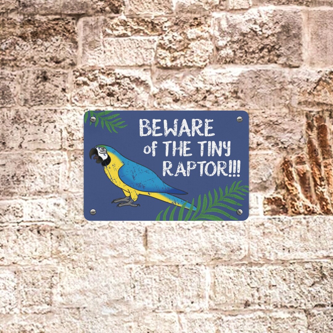 Macaw Cage Metal Sign: 