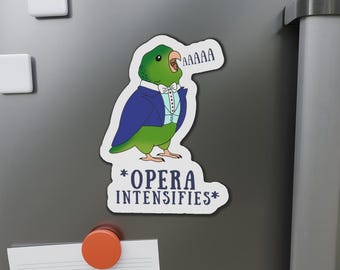 Opera Green Lineolated Parakeet Magnet