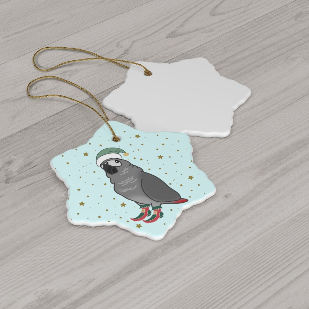 Vivid Arts XRL-AFGP-D loro africano ornaento de resina - gris