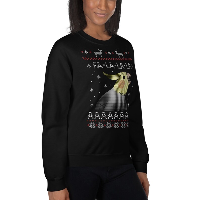 FA LA LA Ugly Christmas Cockatiel Sweatshirt,Parrot lover clothes, Birb memrch, Cockatiel christmas gift idea