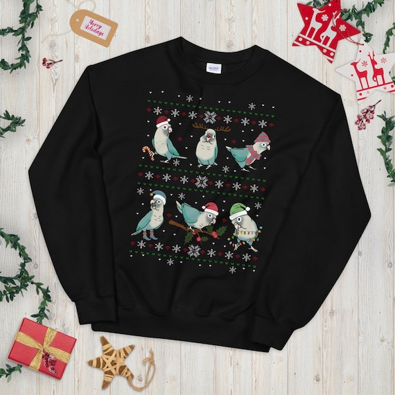 Cinnamon Turquoise Green cheek Conure Ugly Christmas Sweatshirt Birb Memes Clothes Funny Conure Apparel Parrot Owner Gift Idea Etsy