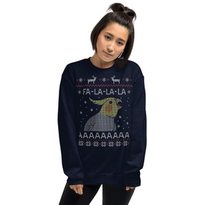 FA LA LA Ugly Christmas Cockatiel Sweatshirt,Parrot lover clothes, Birb memrch, Cockatiel christmas gift idea