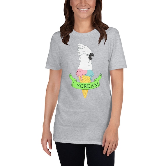 Moluccan Cockatoo Ice Cream Parrot Tshirt Moluccan Cockatoo Ice Cream Parrot Tshirt