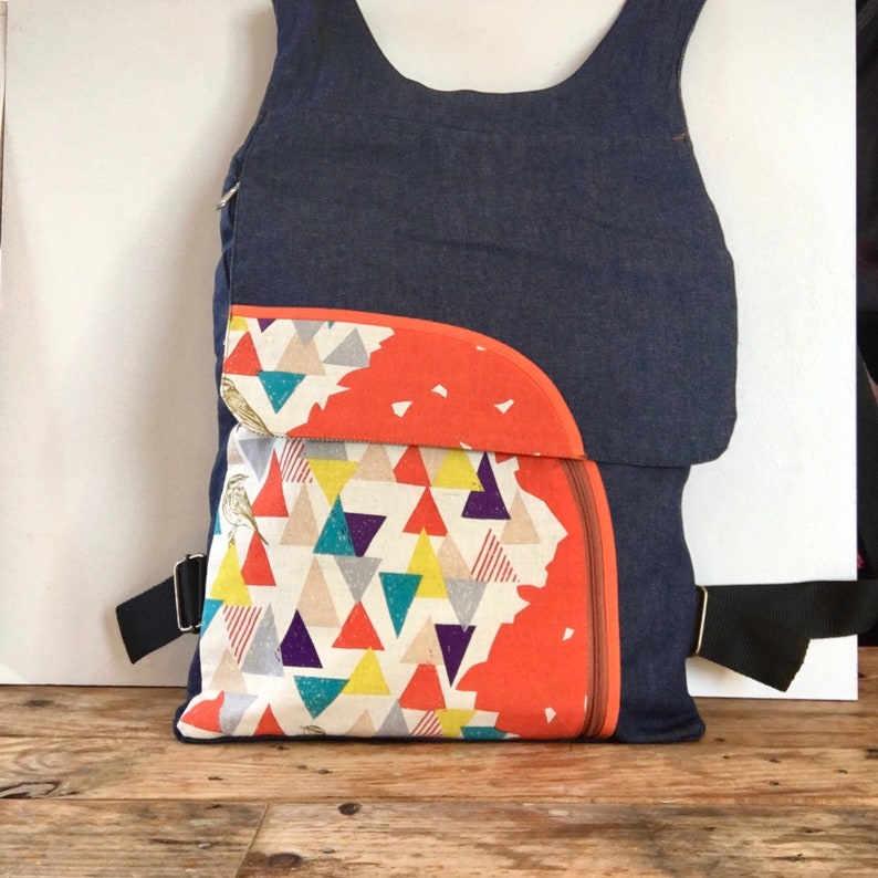 handcrated bags women vegan unisex rucksack 15 laptop backpack for women handmade rucksack in denin with japanese design