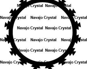 Navajo and Native circle border pattern
