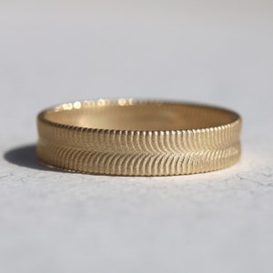 14K Solid Gold Band, Wedding Ring, Matte Finish image 6