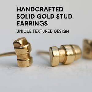 14k Yellow Gold Post Earrings