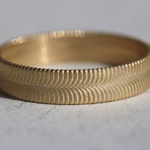 14K Solid Gold Band, Wedding Ring, Matte Finish image 4