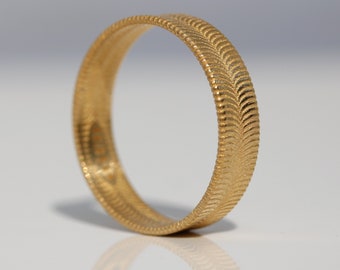 18K Solid Gold Men Wedding Ring