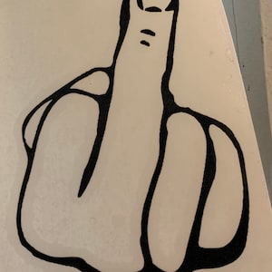 Middle finger vinyl Middle Finger Outline Funny Vinyl Decal Car Decal, Tumbler Decal, Laptop Decal, ETC