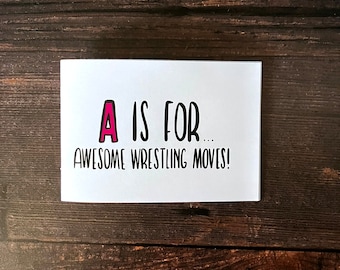 A is for Awesome Wrestling Moves A6 mini zine