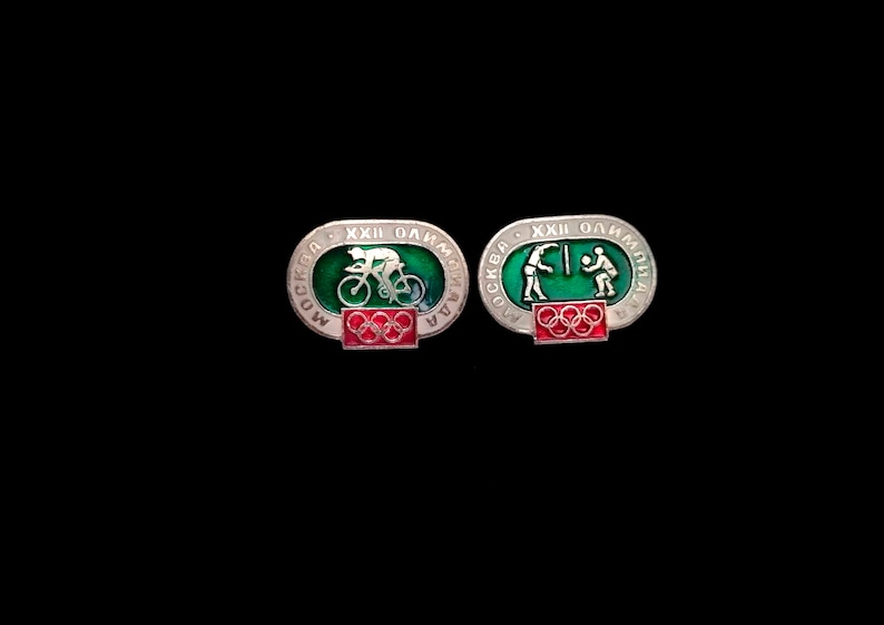 set sports badges USSR sports badges Olympic games badges Olympics pin Moscow Olympics badges Olympics 80 sports icons set Olympic badges